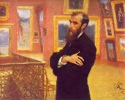 llya Yefimovich Repin Portrait of Pavel Mikhailovich Tretyakov France oil painting artist